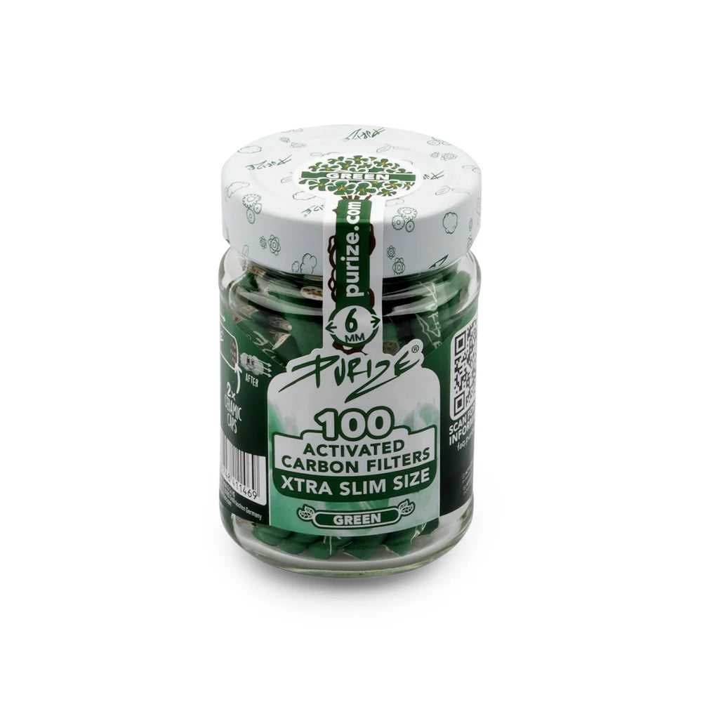 100 PURIZE® XTRA Slim Size | Glas Grün