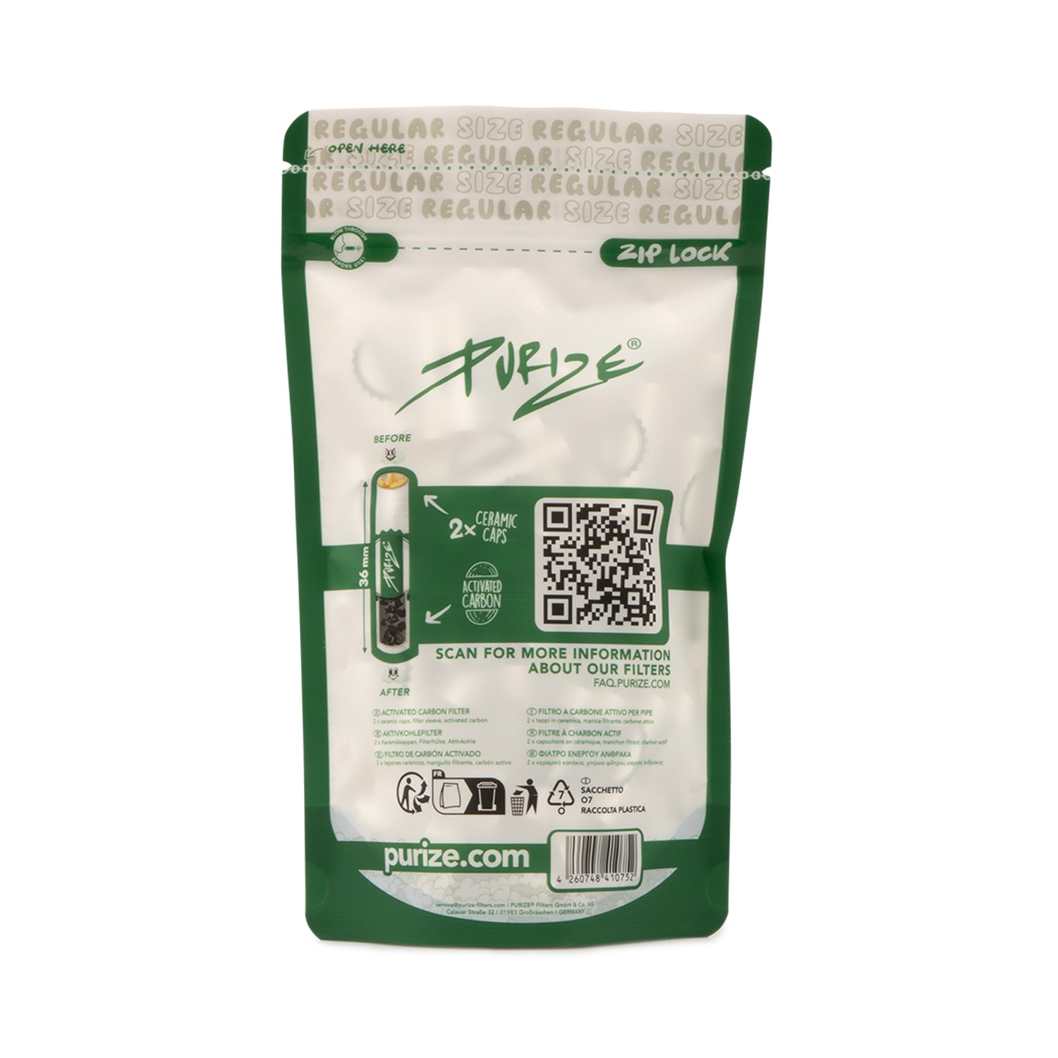 100 PURIZE® Regular Size | Weiss