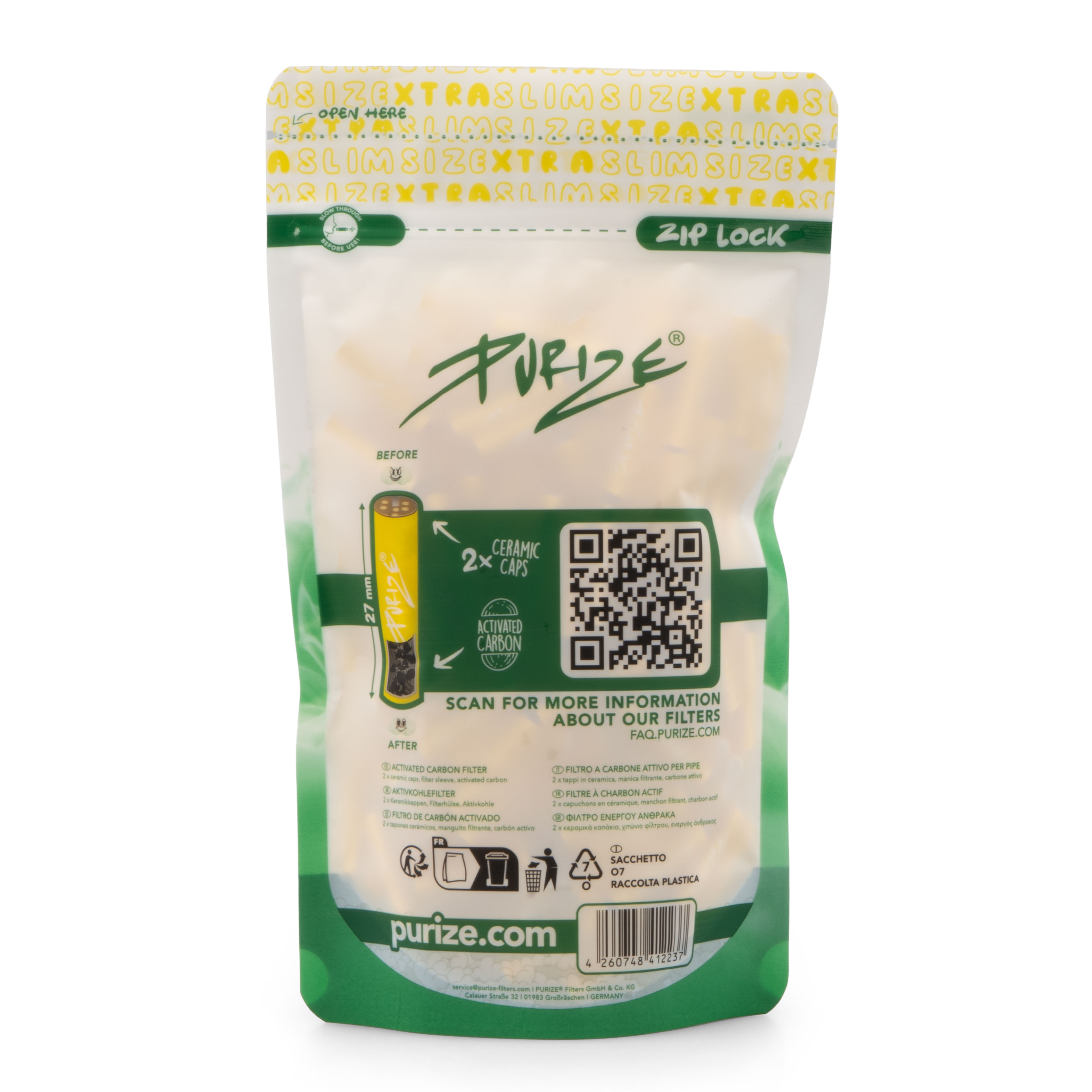 250 PURIZE® XTRA Slim Size | Yellow