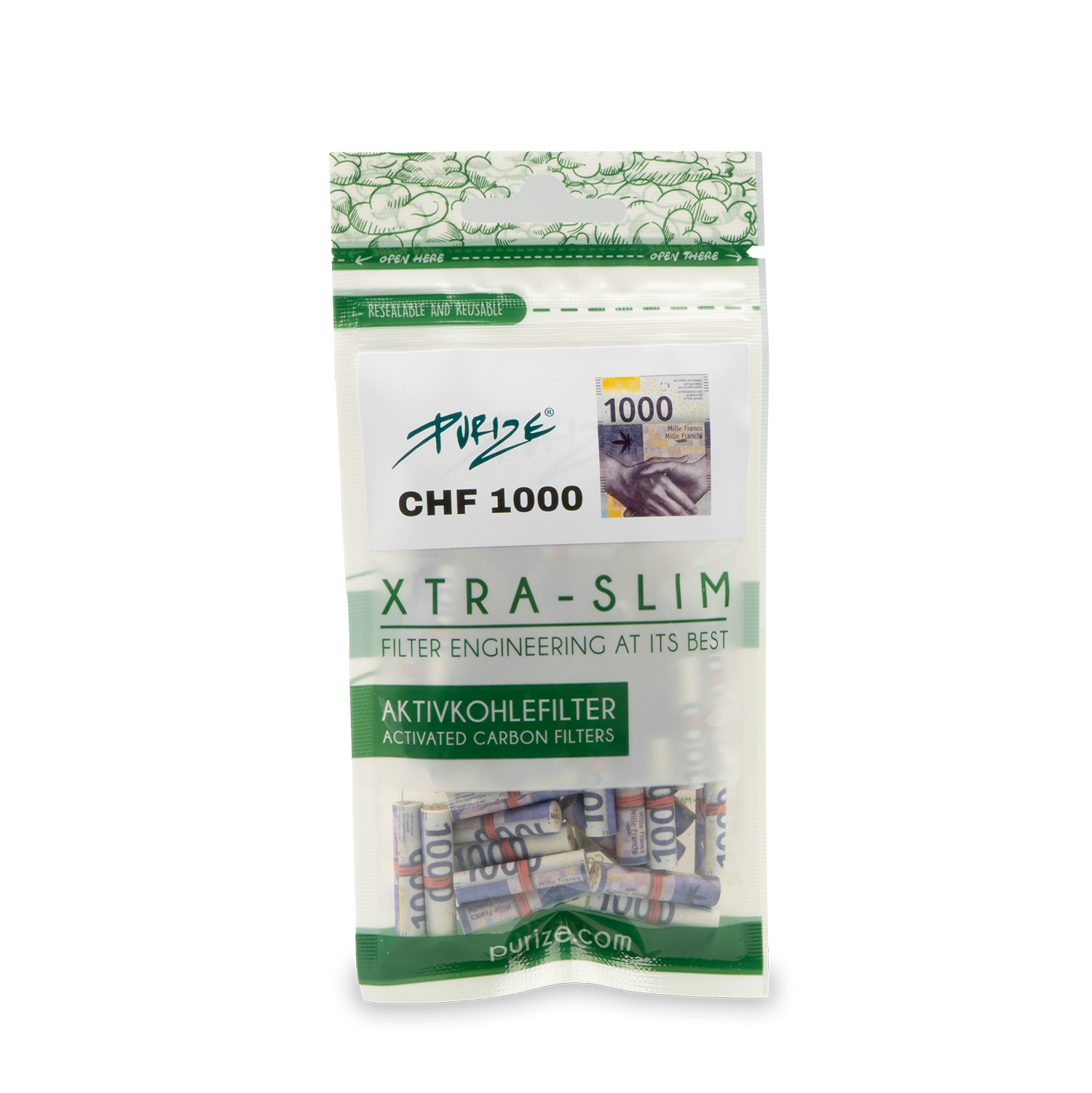 50 PURIZE® Xtra Slim Size | 1000 Franken Edition (Limited)