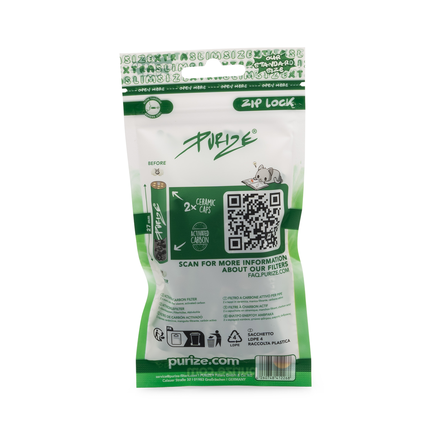 50 PURIZE® XTRA Slim Size | Grün