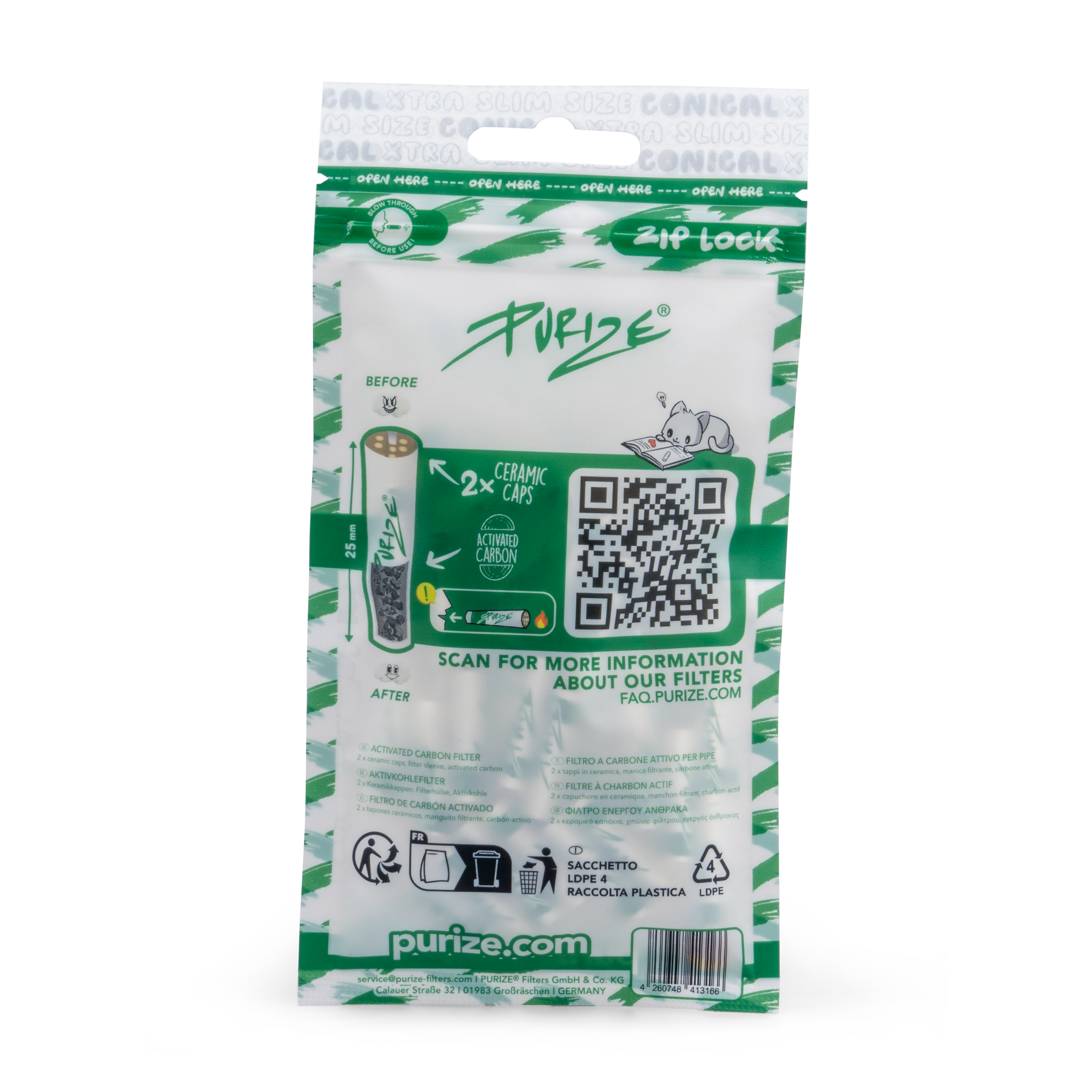 50 PURIZE® XTRA Slim Size Conical