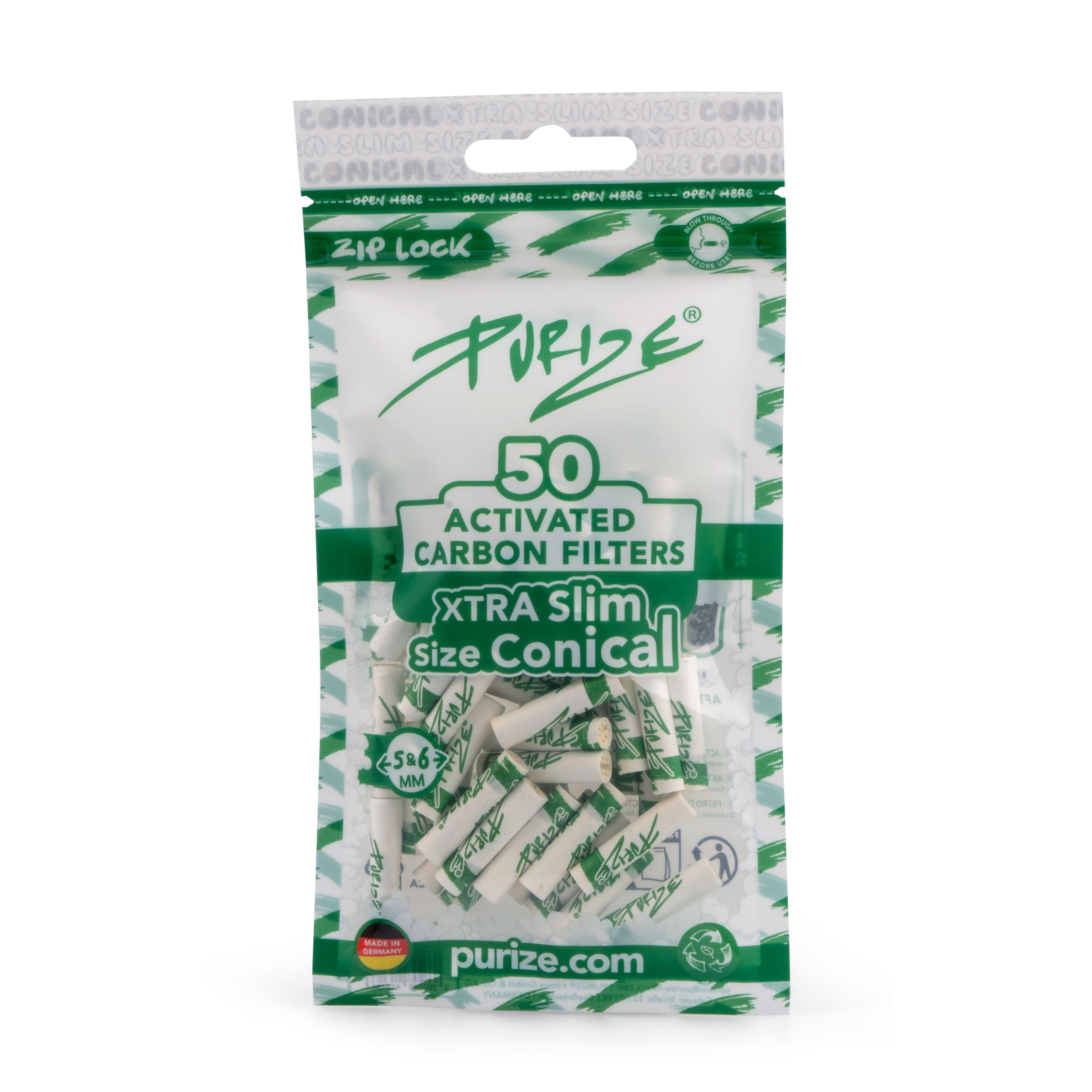 50 PURIZE® XTRA Slim Size Conical