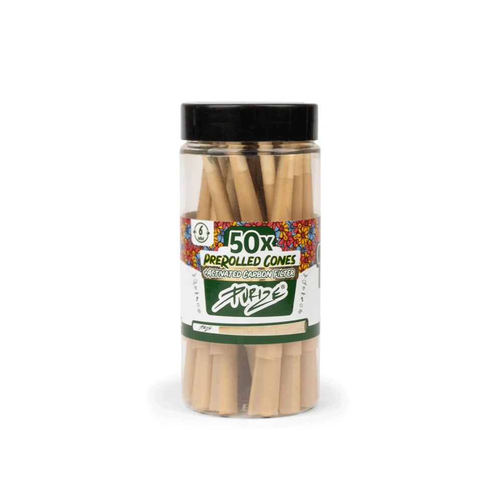 50 PURIZE® Activated PreRolled Cones XTRA Slim Size