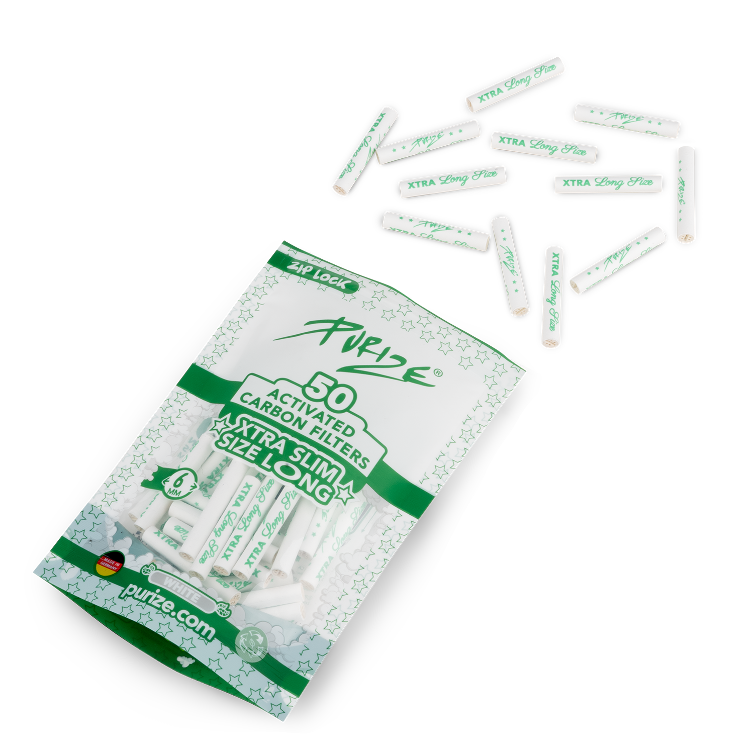 50 PURIZE® XTRA Slim Size Long | White