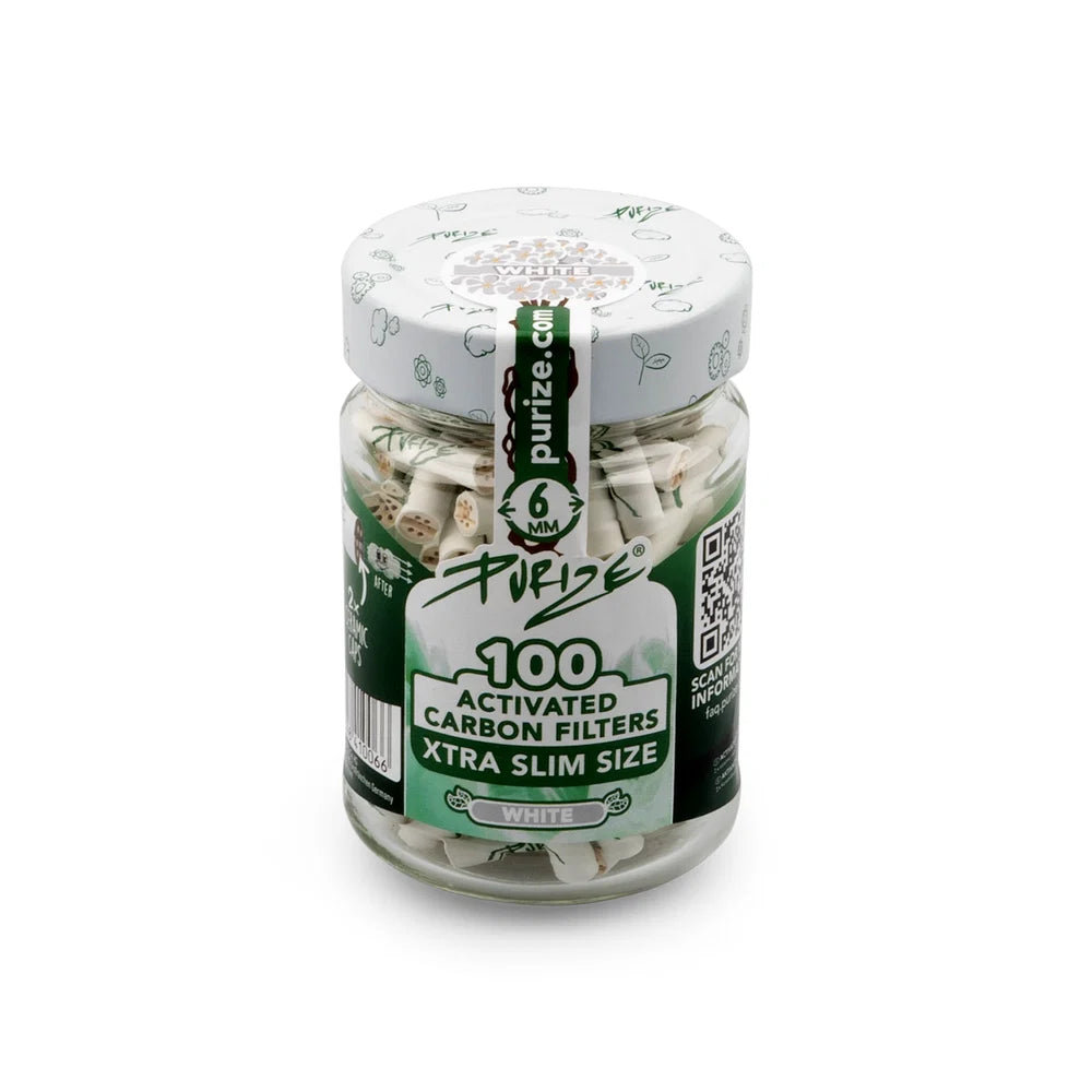 100 PURIZE® XTRA Slim Size | Glas Weiss