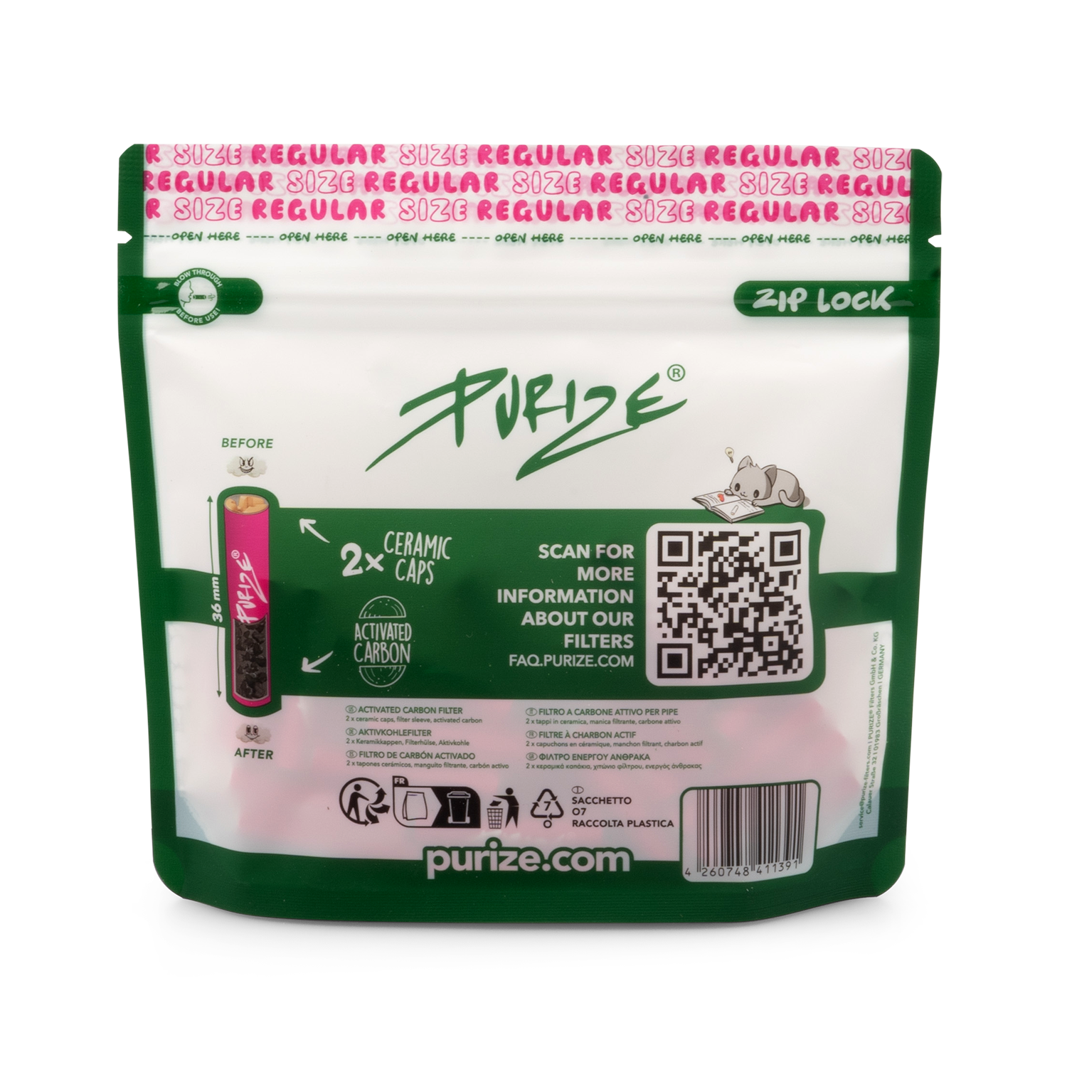 50 PURIZE® Regular Size | Pink