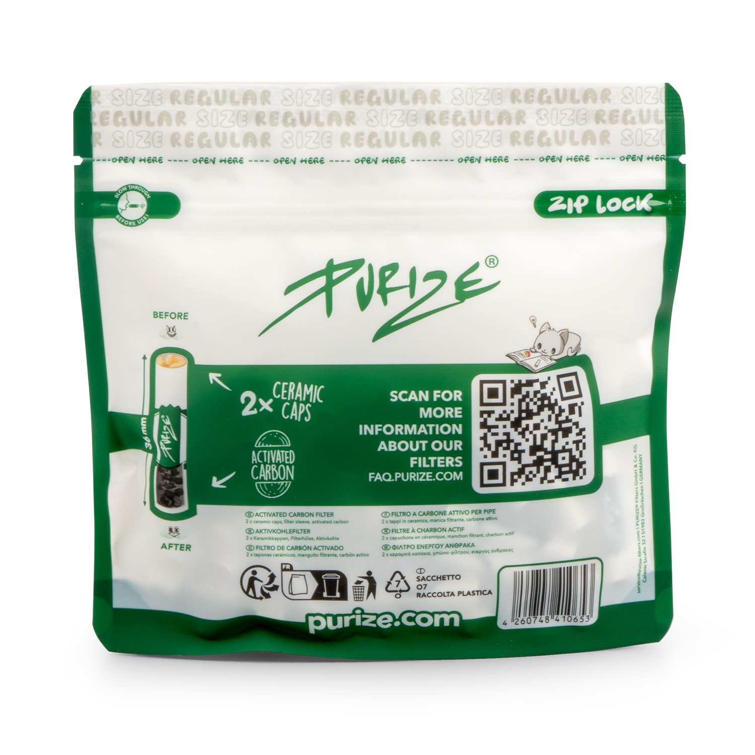 50 PURIZE® Regular Size | Weiss