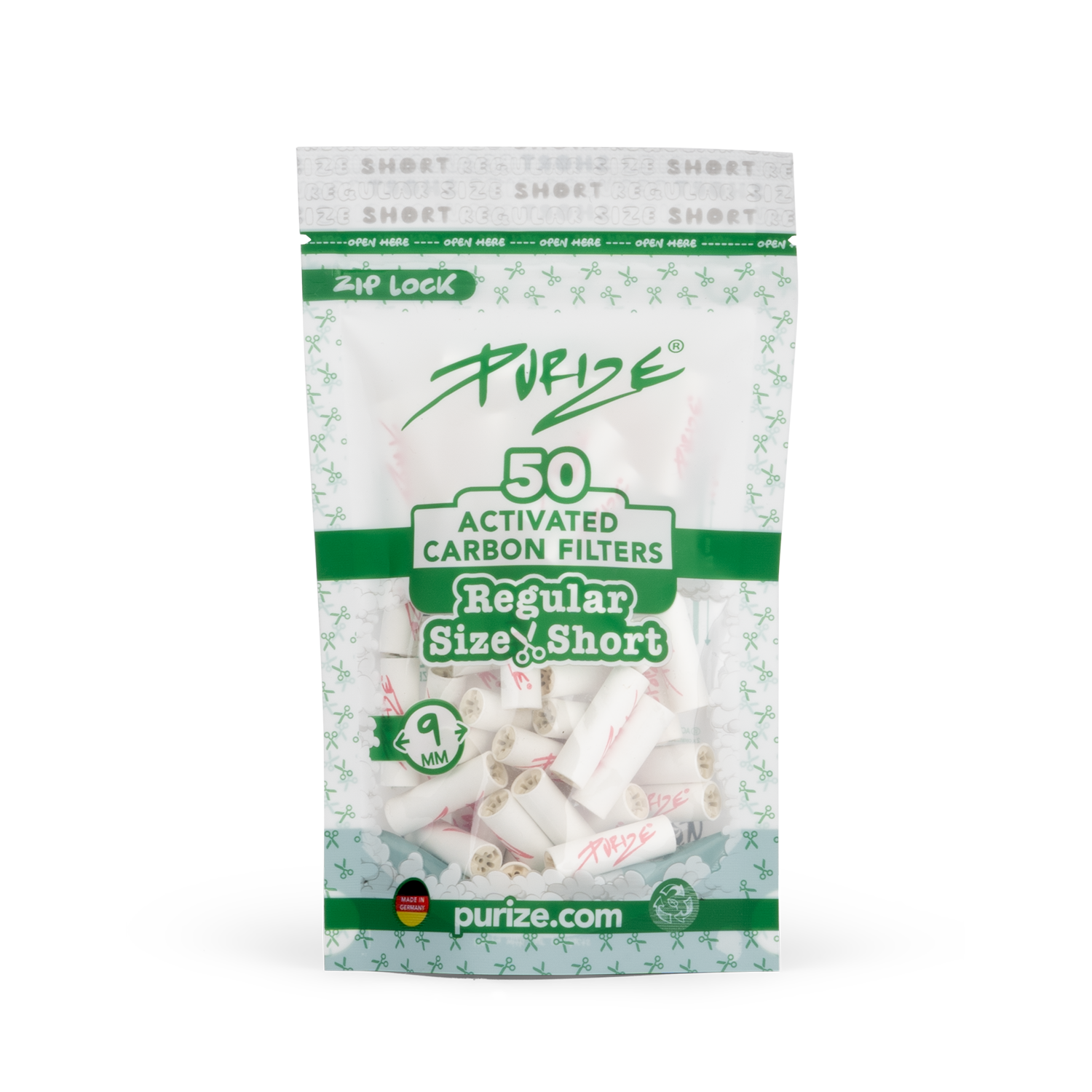 50 PURIZE® - Regular Size Short - 9mm